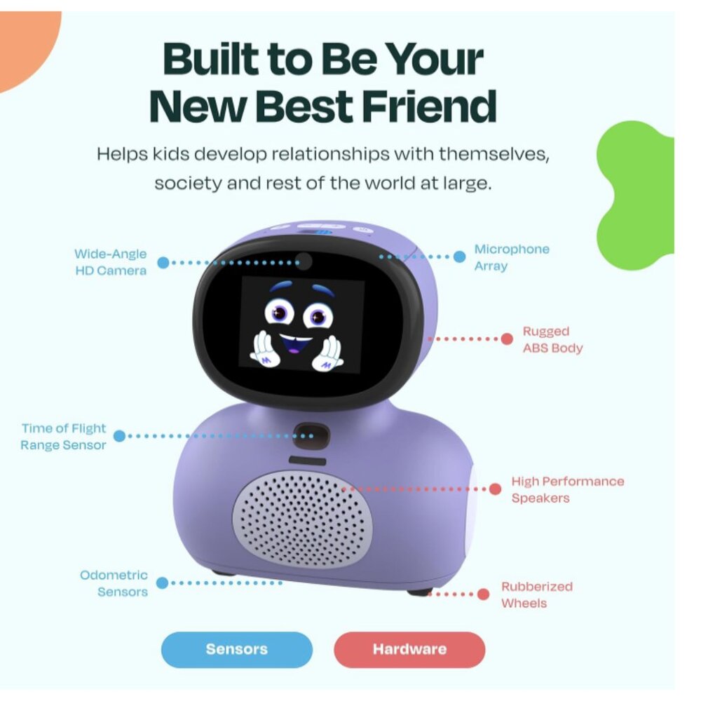 Miko Mini AI Interactive Robot - Purple - STEAM Learning, Coding & Games - Picture 4 of 10